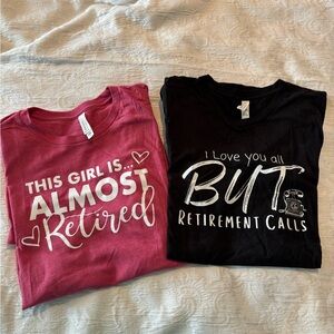 Bella Canvas Pink and Black Short Sleeve Tees